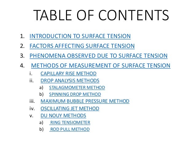 factors affecting surface tension class 11 explain the factors affecting surface tension with their effect